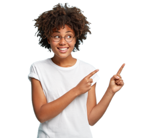 Smiling business customer